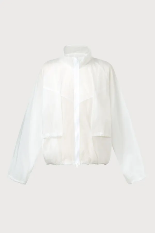 Part.8 See-through high neck jumper (white)