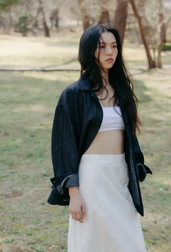Denim work jacket (dark navy)