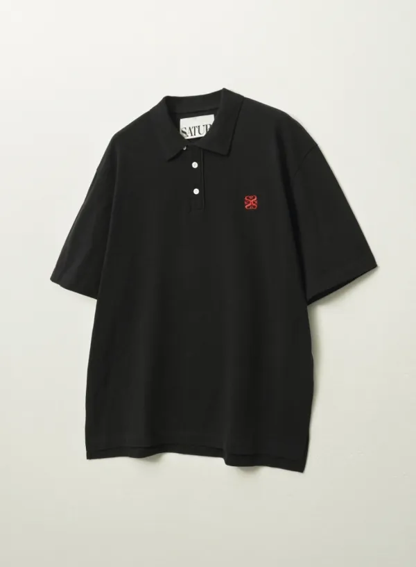 Basic Pique Polo T-Shirt - Black