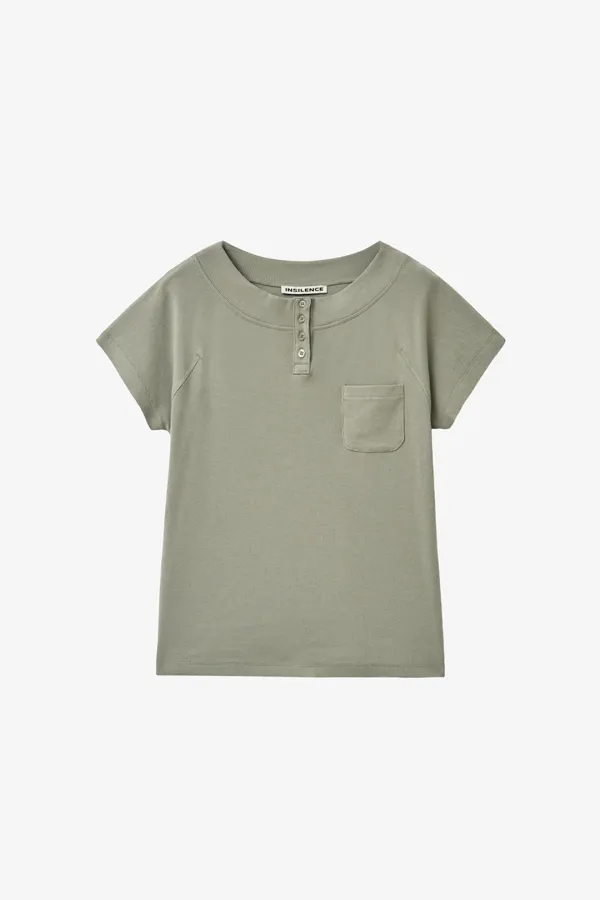 썸머 헨리넥 티셔츠 OLIVE