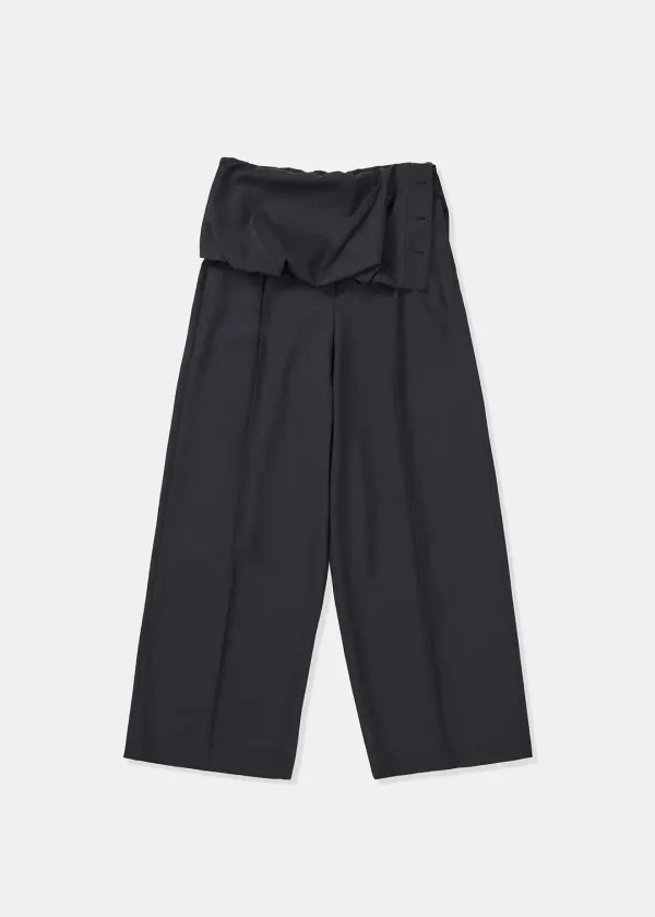 [2nd REORDER] FOLDOVER VOLUME TROUSERS (GREY)