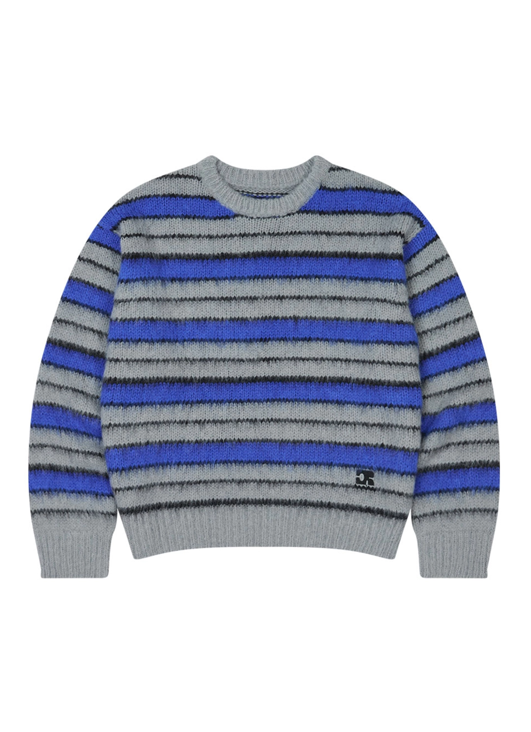 센토르 CR EMBLEM HAIRY STRIPE PULLOVER KNIT_BLUE 상품 이미지 1
