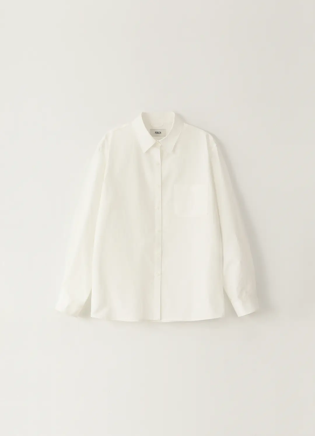 페블엠 Slim Basic Shirt - White 상품 이미지 1