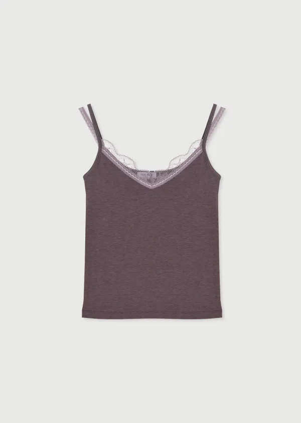 LAYER LACE CAMISOLE - PURPLE