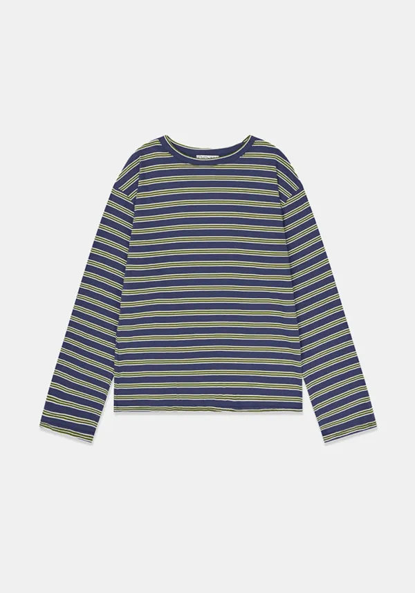 Stripe long sleeve (Blue)
