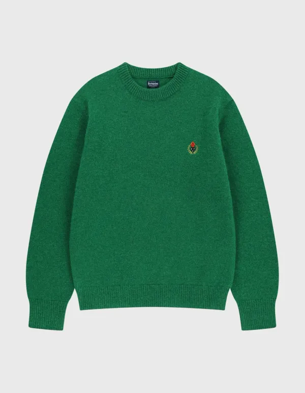 CREST SHAGGY DOG CREWNECK / Green