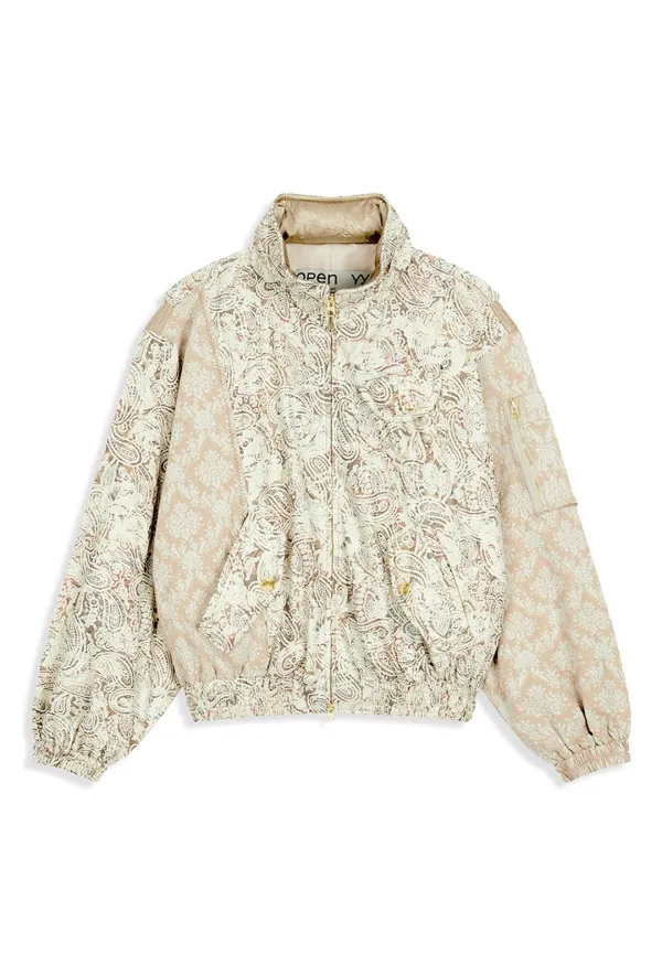 PAISLEY CARGO BOMBER, BEIGE