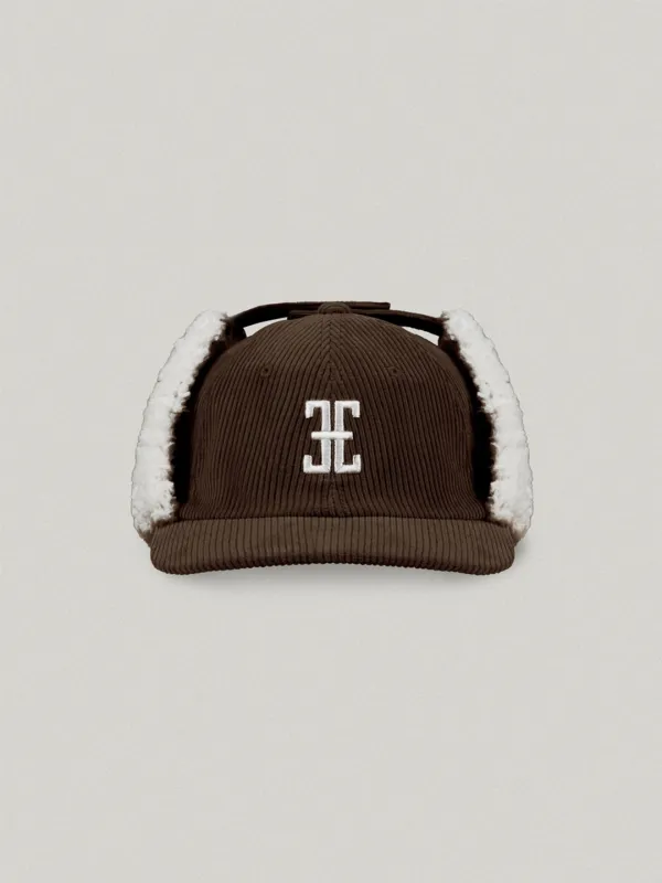 Hento Corduroy Fur Trooper Hat - Cocoa핸토 코듀로이 퍼 트루퍼 햇