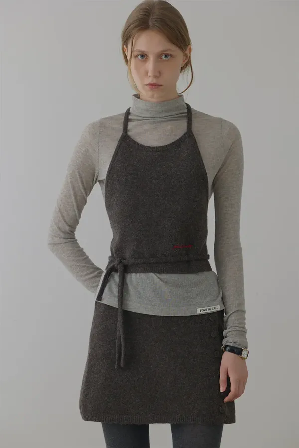 [2차]Annie halter bustier top_brown