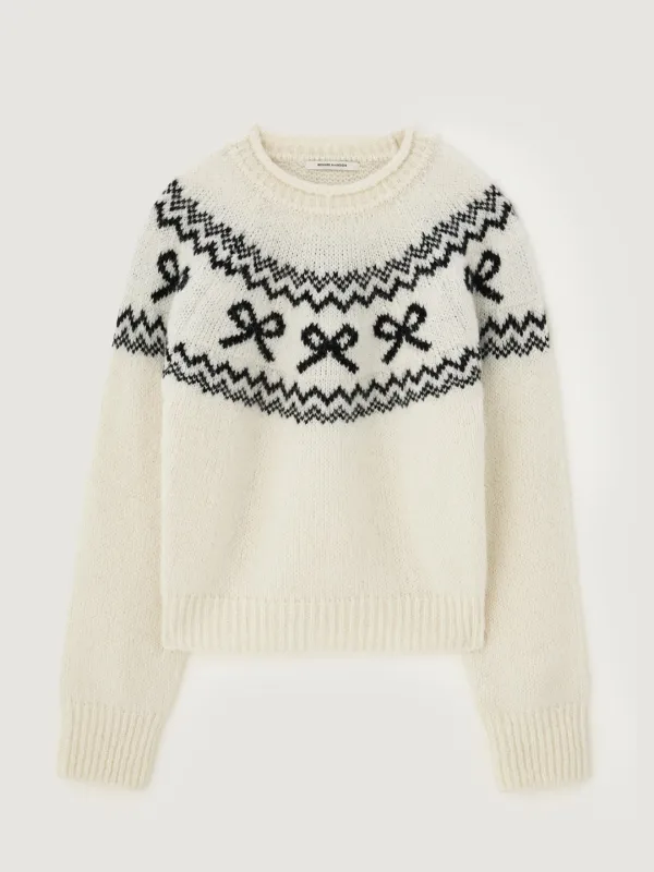 Ribbon nordic knit - Ivory