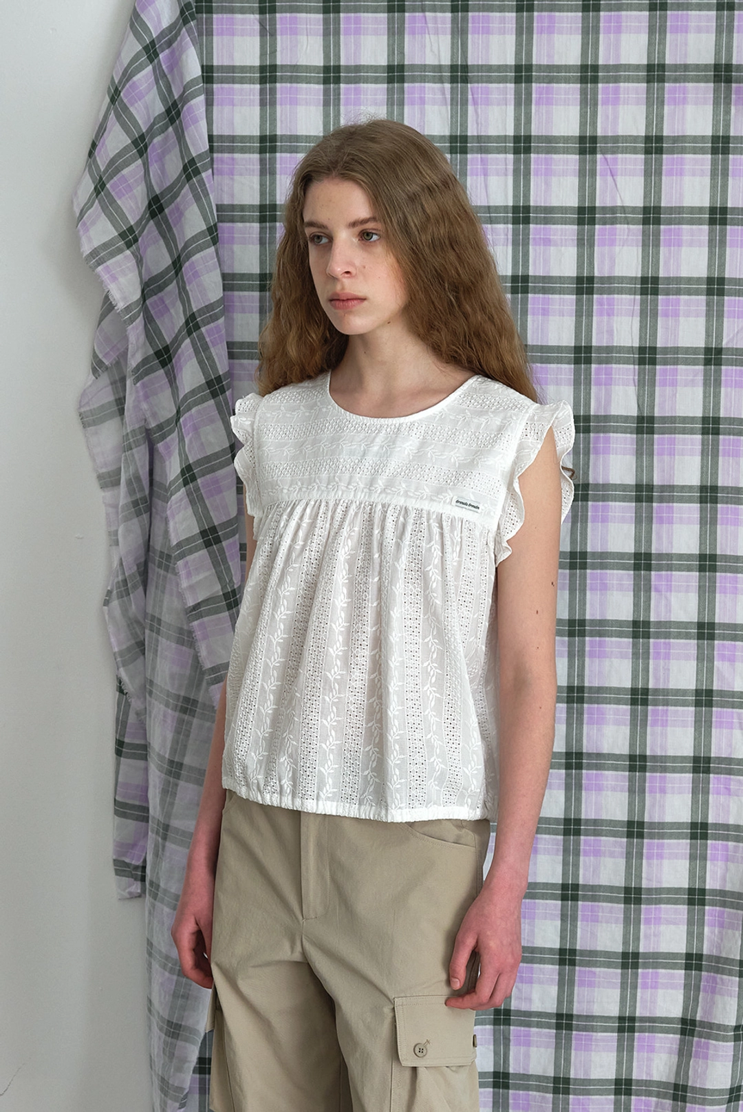 브렌다 브렌든 two way string blouse - ivory 상품 이미지 2