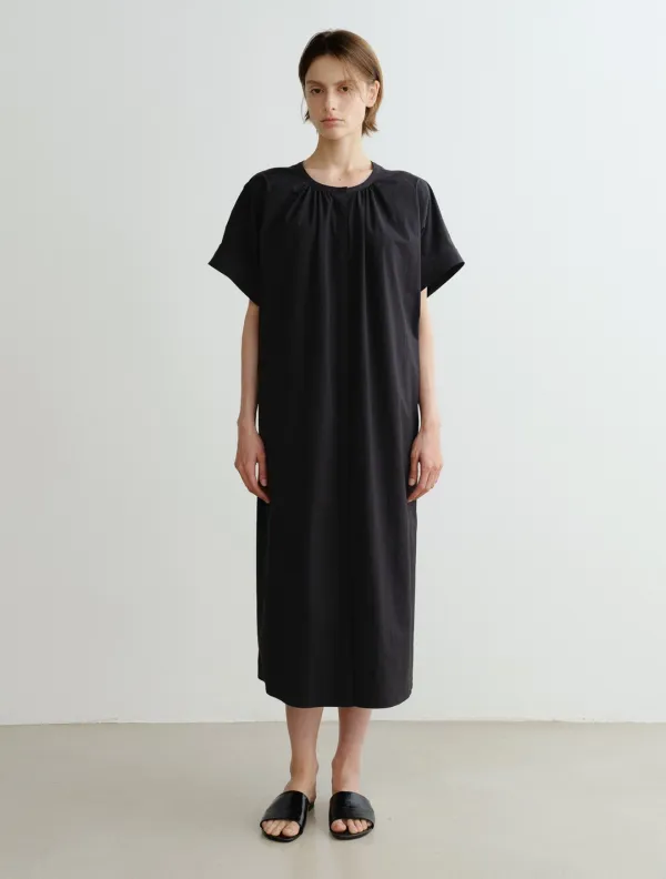 Talia Shirring Dress (Black)