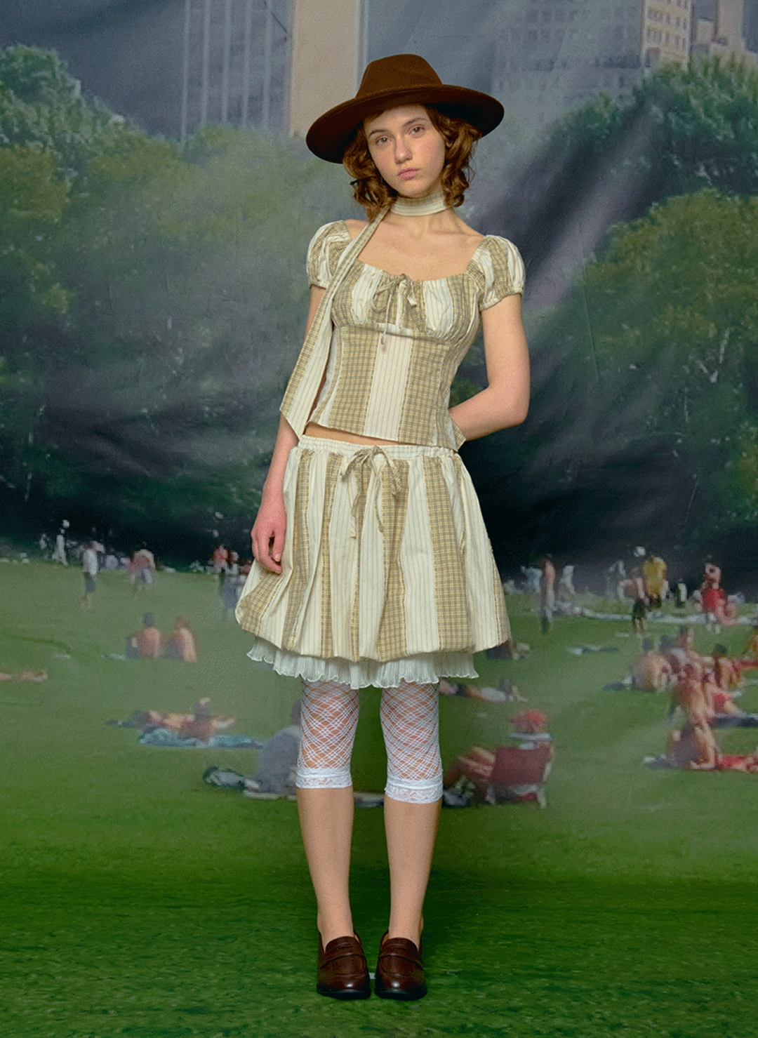 루루서울 Baby Mushroom Mix Skirt (Beige) 상품 이미지 2
