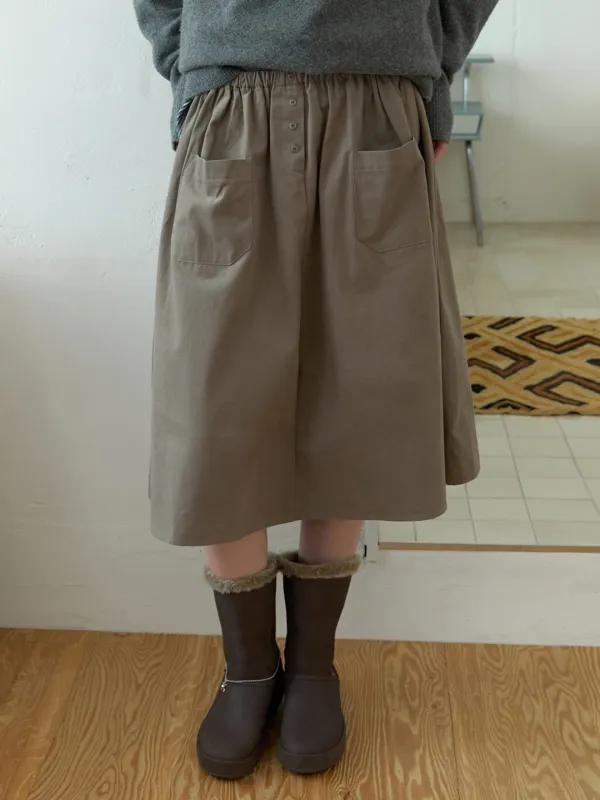 Grass midi skirt (dusty olive)