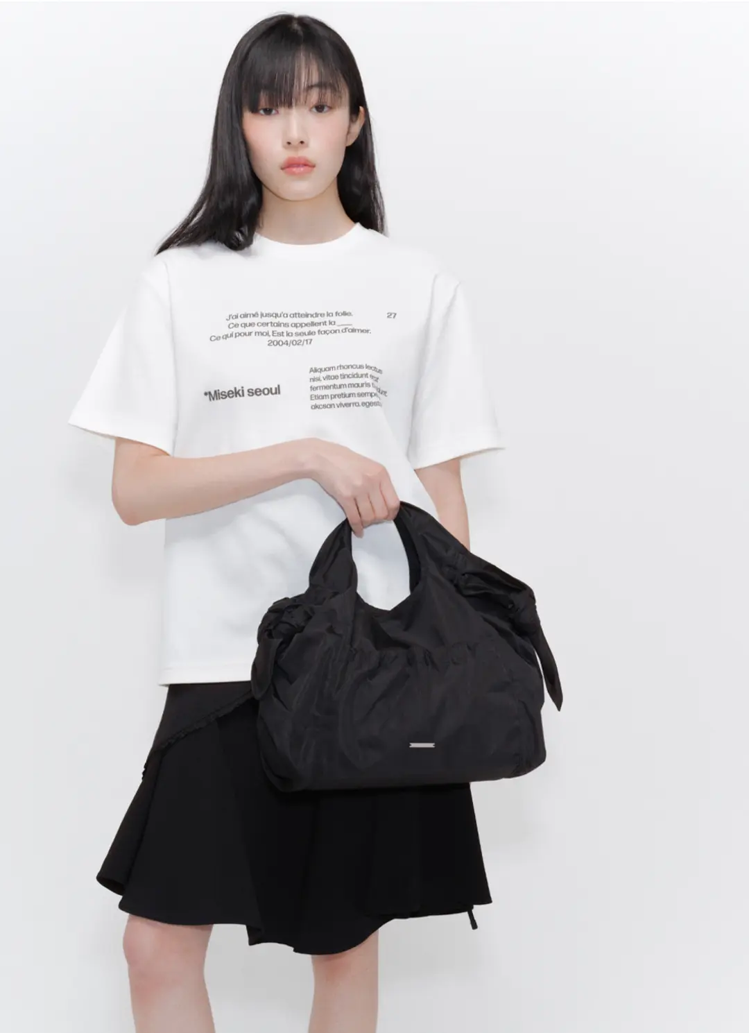 미세키서울 Tie-up tote bag BLACK 상품 이미지 2