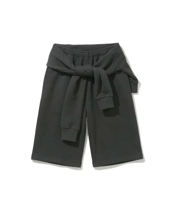 Tie bermuda pants - Charcoal