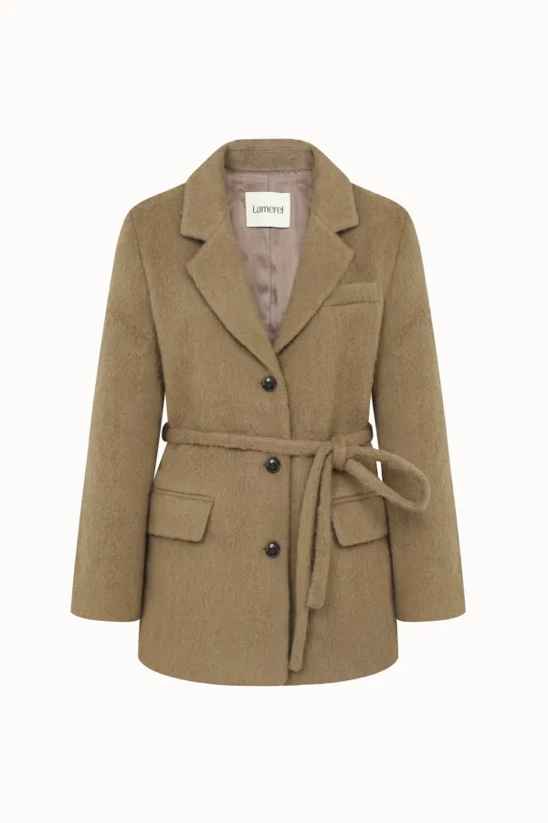 Alpaca Belted Jacket[LMBFWI25JK104]-Mocamus