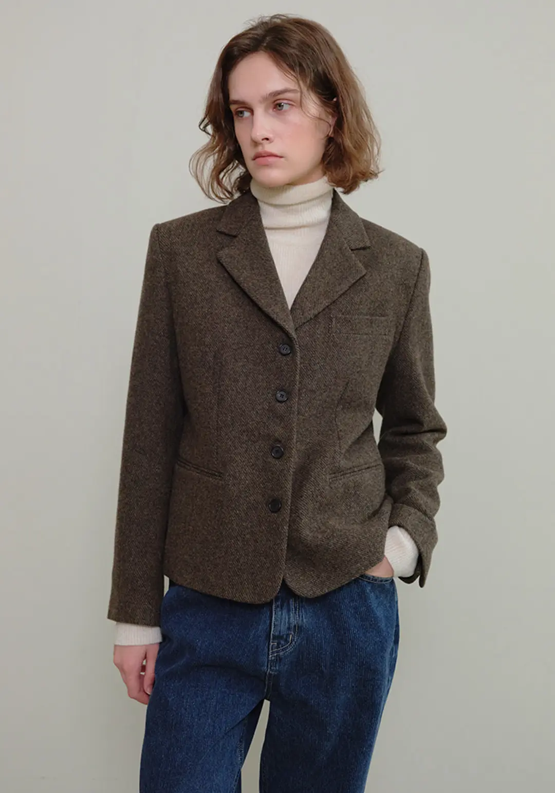 이브세이지 Single wool short jacket 상품 이미지 2