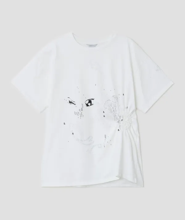 [5차] Scattered Ruched Top [White]