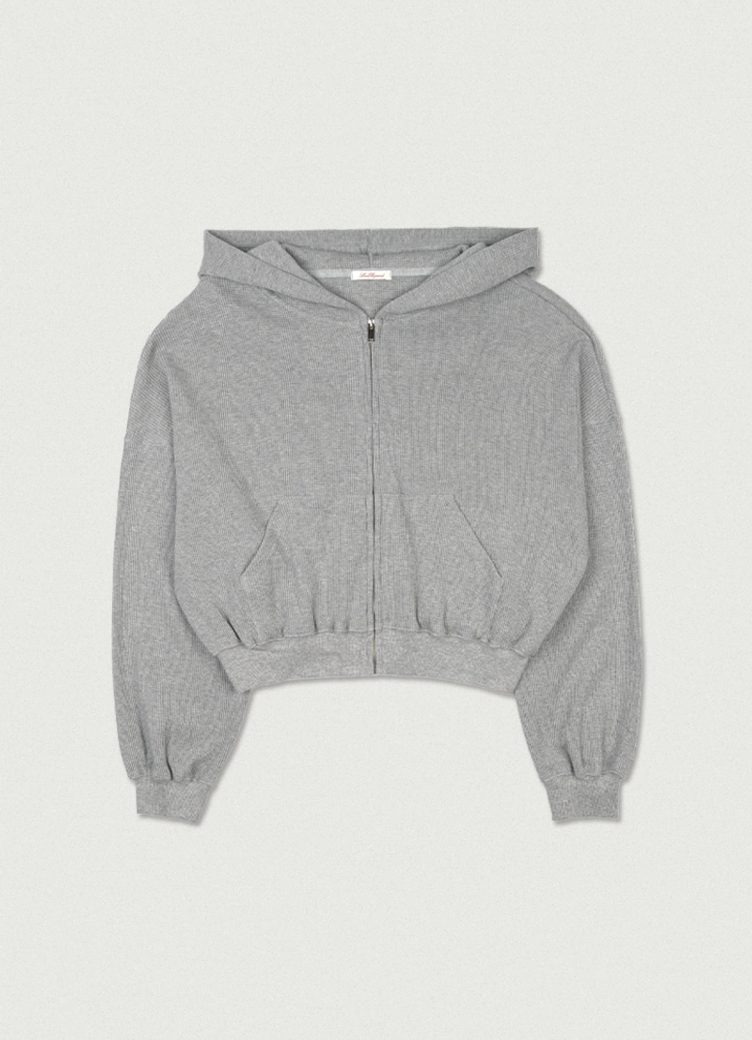 러브바이무드 Waffle Hood Zip-Up [gray] - LoveBymood 상품 이미지 1