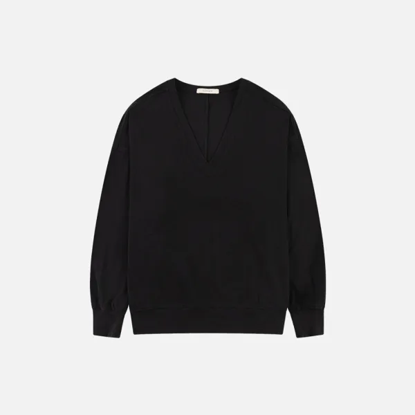 SITP5274 브이넥 가오리 컴포트 티셔츠_Black