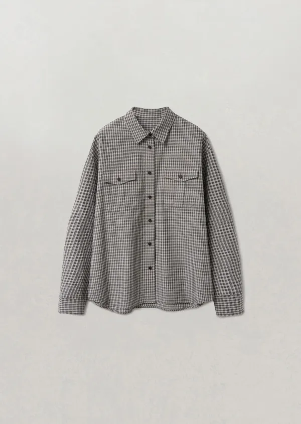 [여울 PICK] DOUBLE POCKET SHIRT (gray check)
