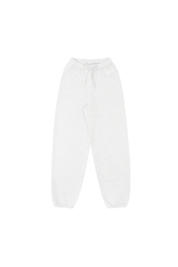Cashmere Knit Jogger Pants (snow grey)