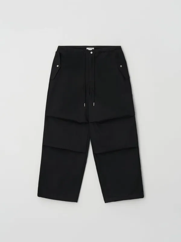 Cotton Parachute Pants (Black)