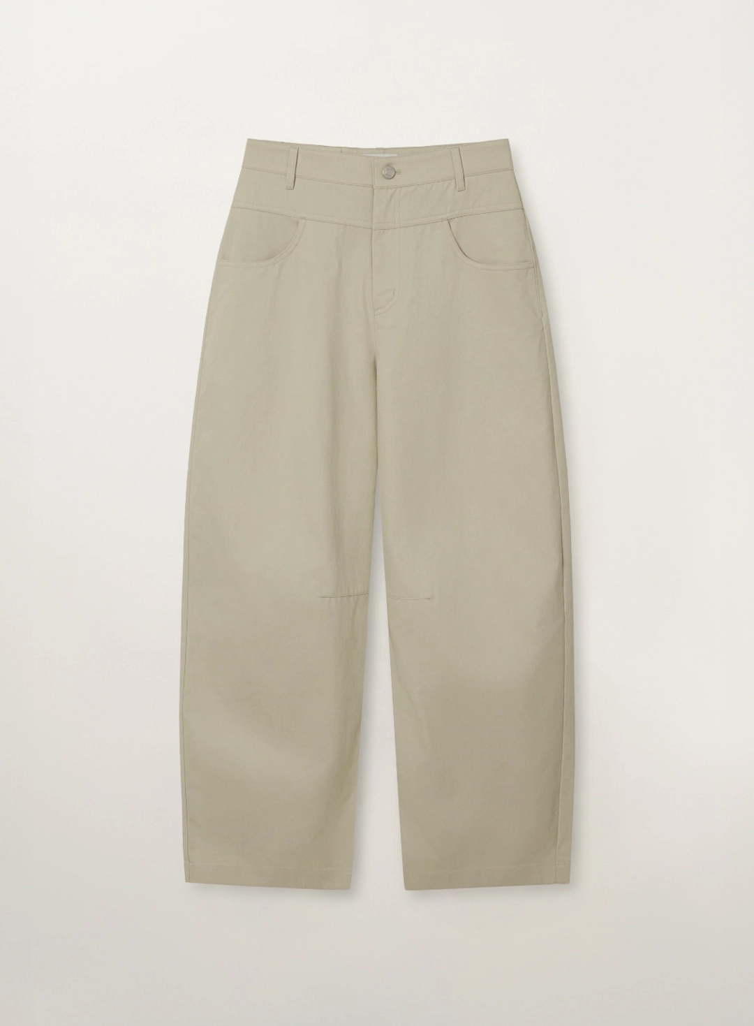 세터 (W) Cotton Curved Pants - Beige 상품 이미지 1