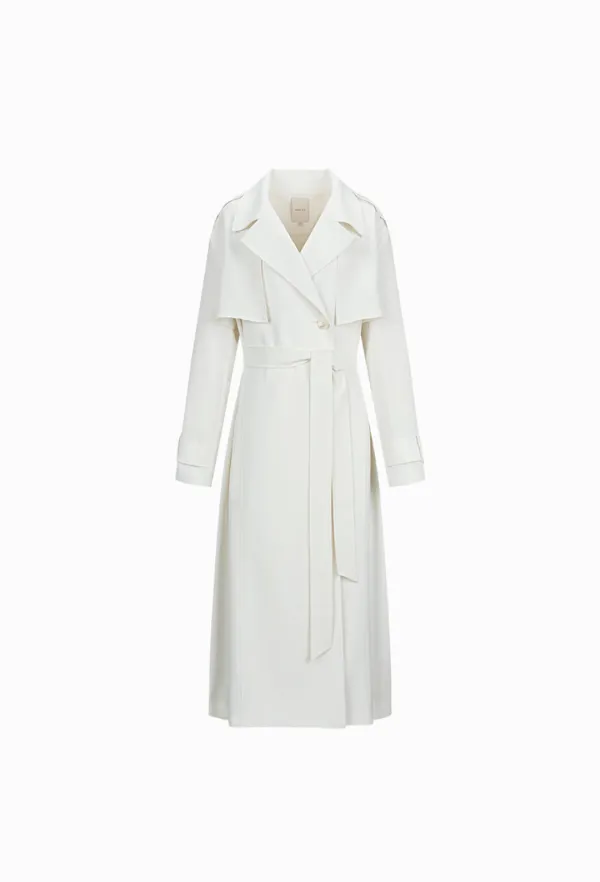 Esme Trench Coat (Ivory)