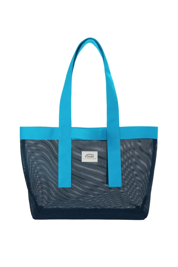 MESH SHOPPER BAG-NAVY