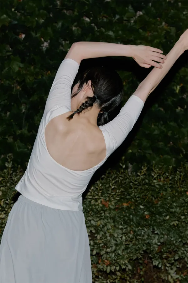 Scoop Back Top - 4Colors