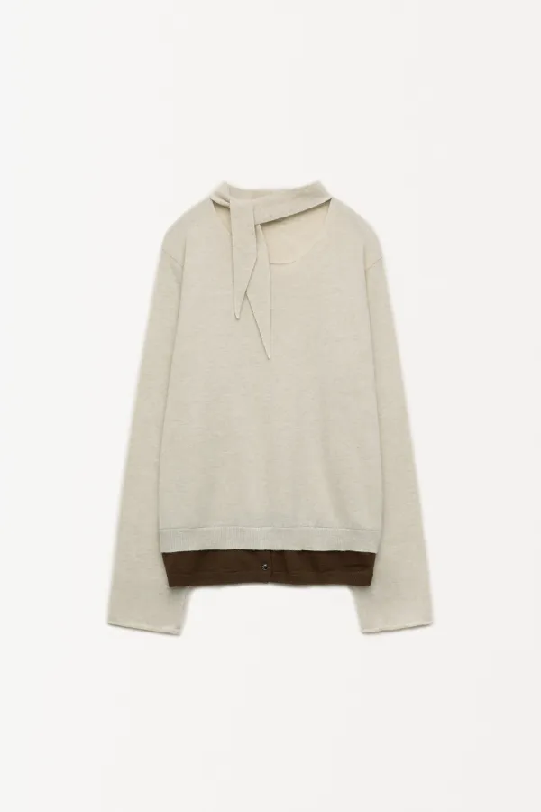 (M)Tasting Scarf Knit ivory