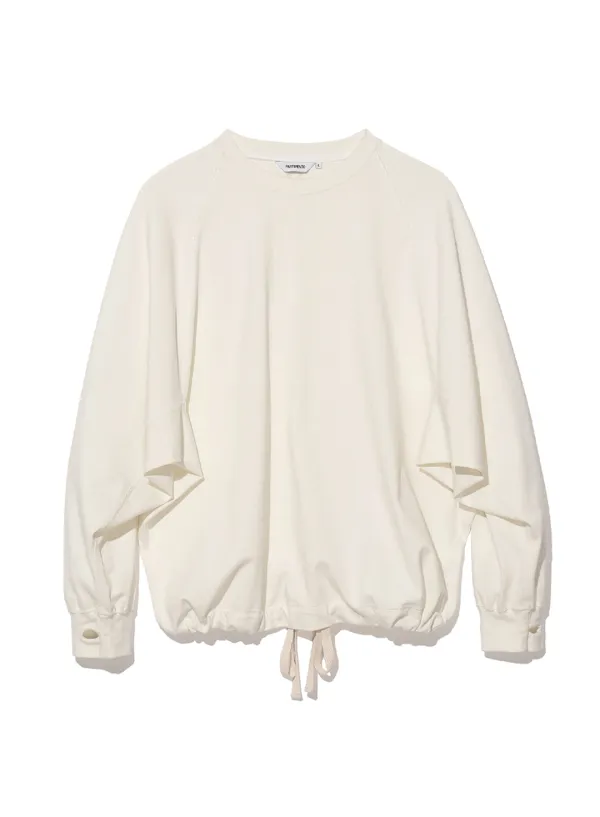 Dolman Drawstring Long Sleeve_Ivory