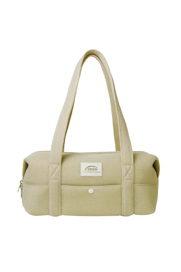 MESH MEDIUM DUFFLE BAG-LIGHT BEIGE