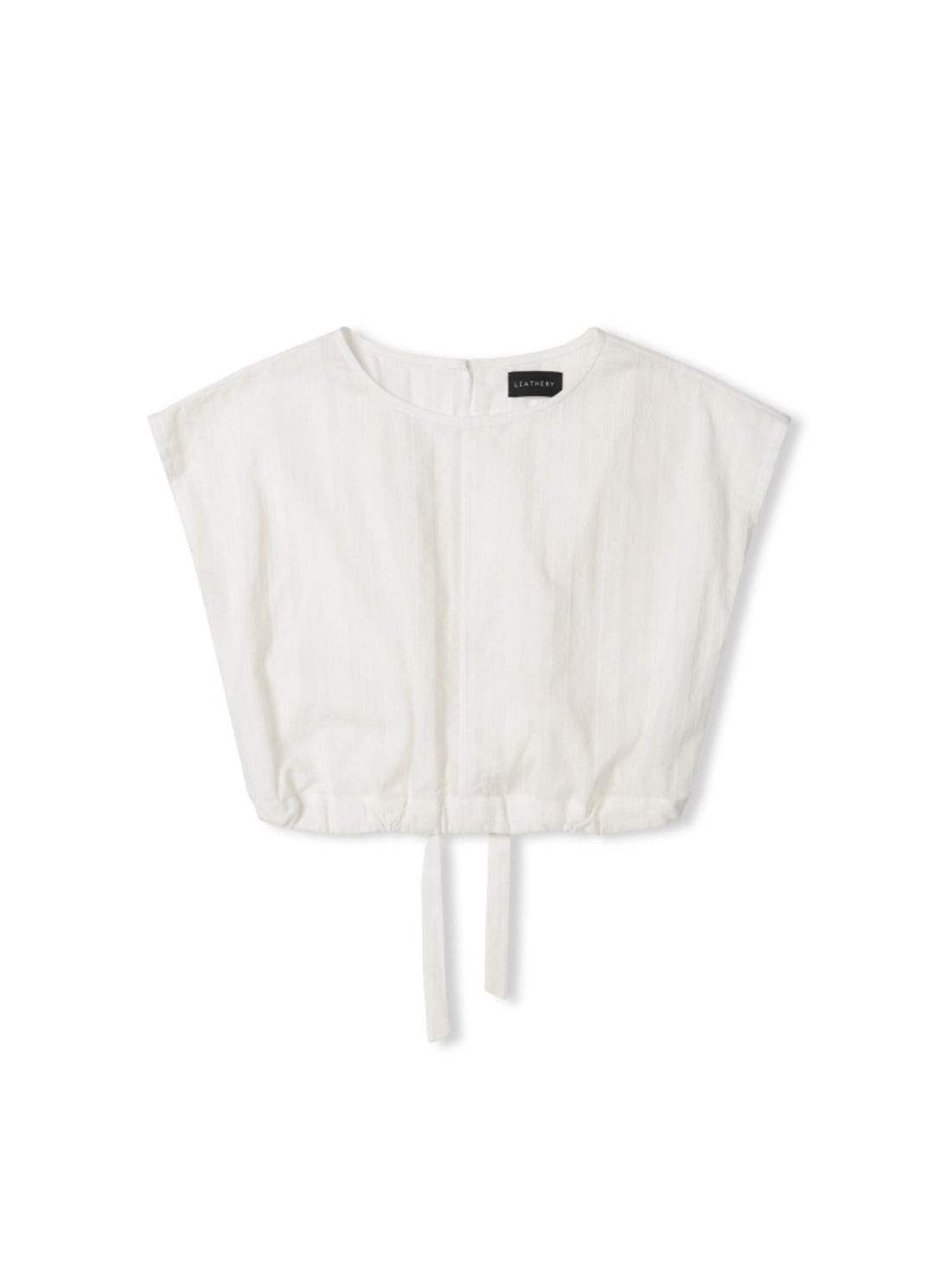 레더리 레이스 캡 슬리브 탑 [WHITE] 상품 이미지 3