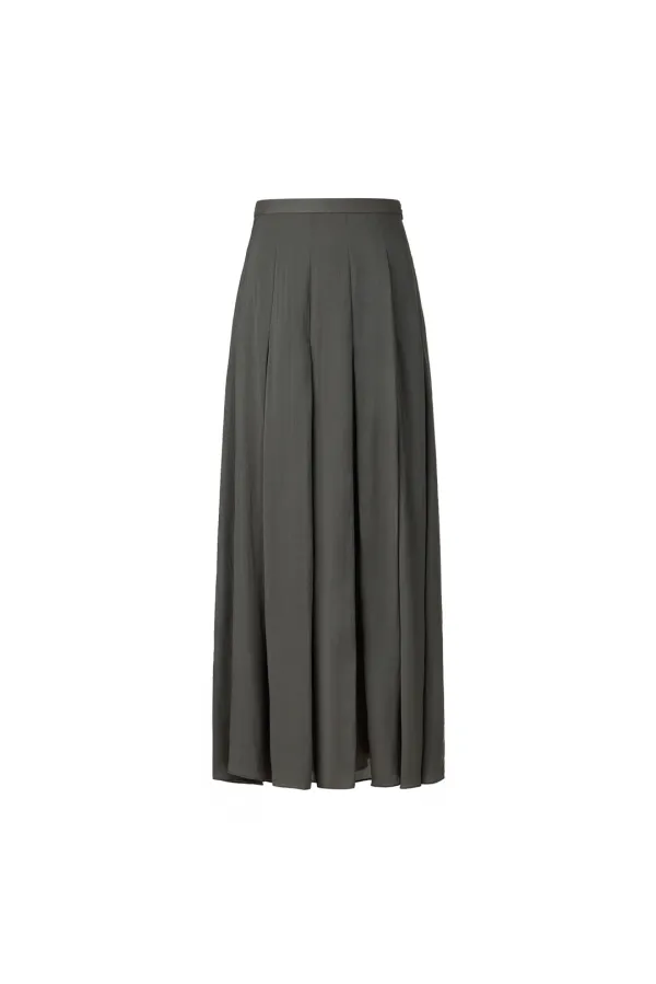 [6월 16일 예약배송] SOFT MAXI PLEATED SKIRT [GREY]