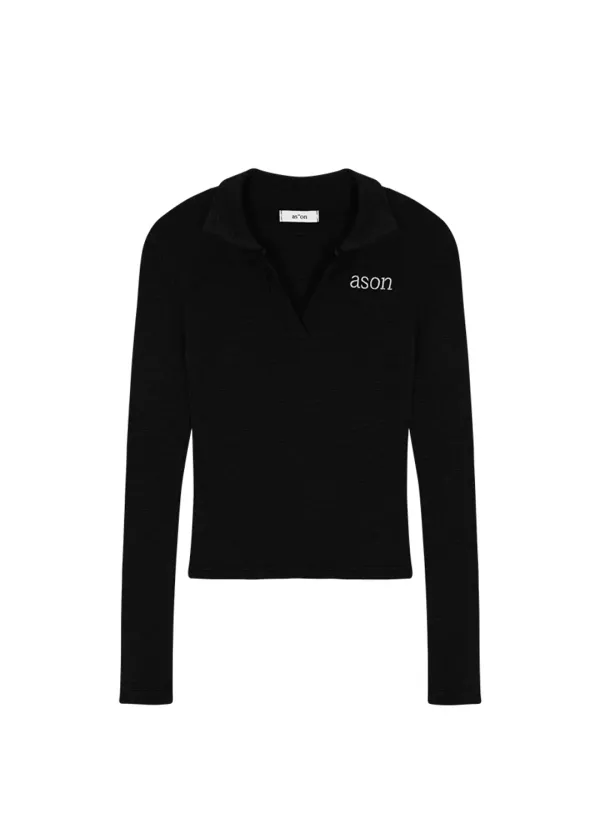 IVY COLLAR LONG SLEEVE / BLACK