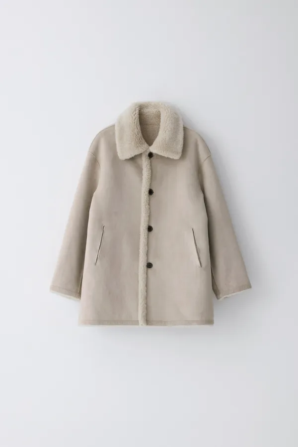 River Shearling Coat (Suede Ver.)_Oat