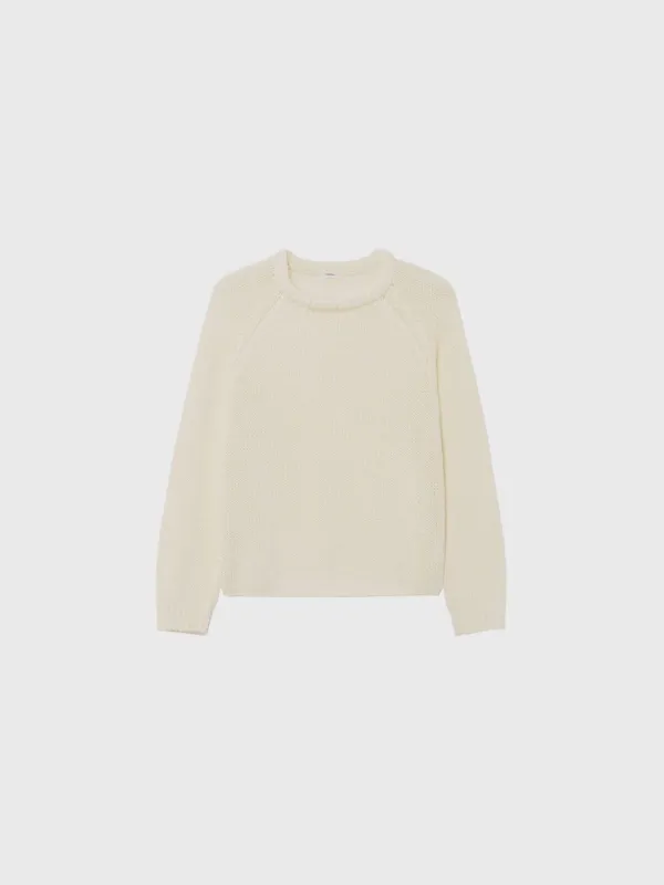 Boat neck knit (ivory / brown)
