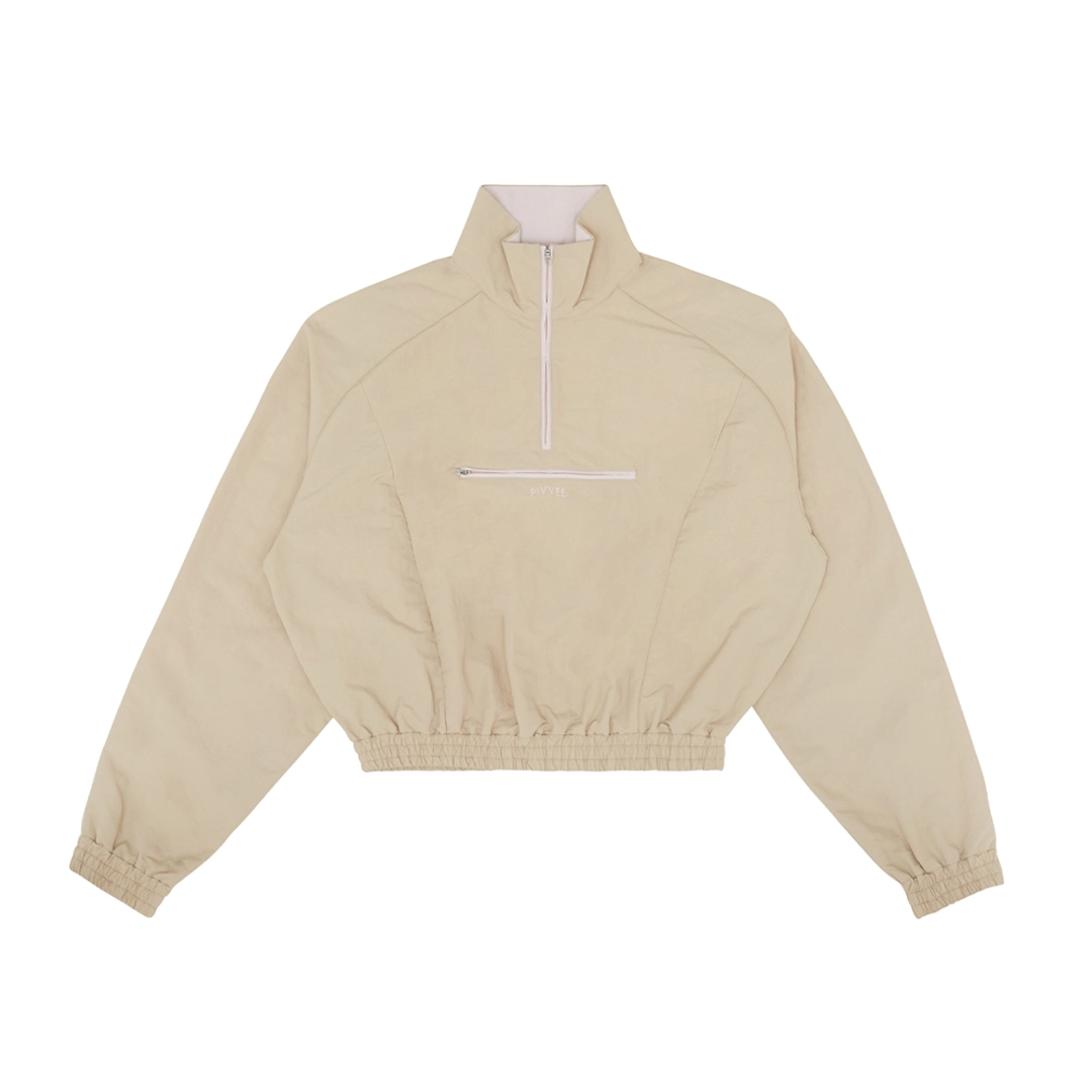 피브비 [2차] Half-zip Wind Anorak (milk tea beige) 상품 이미지 1