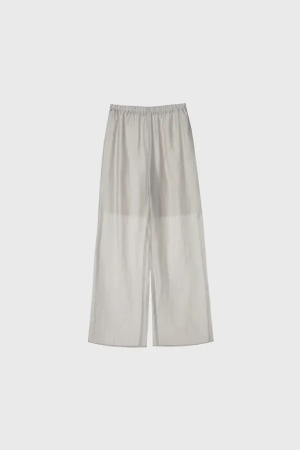Sheer Band Pants (Brown / Light Gray / Ivory / Black)