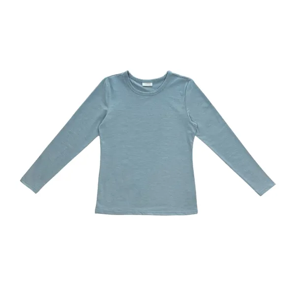 24-003 LONG SLEEVE W/ PEN POCKET (STONE BLUE)