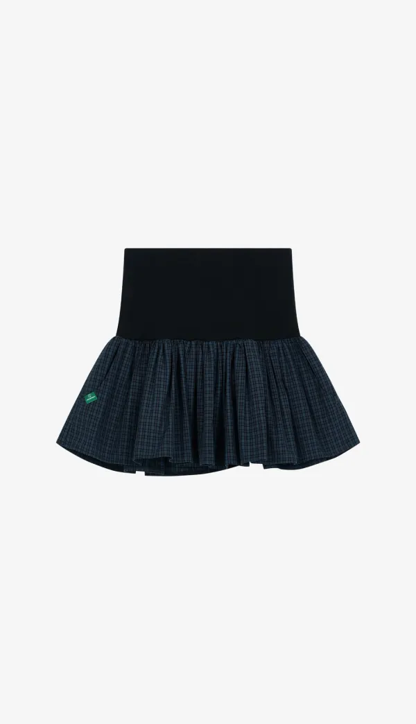 284. Mix Check Mini SK _ Navy