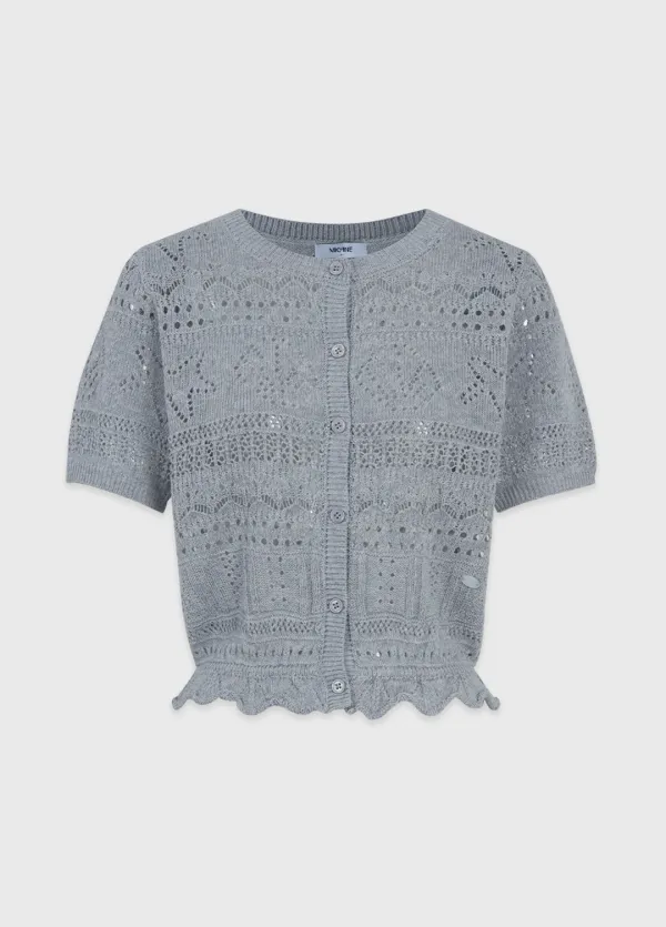  [44-120]  Milky Shell Crochet Cardigan  밀키 쉘 크로쉐 가디건 (여름-봄-데일리룩-바캉스룩-여행룩-데이트룩-빈티지-러블리-여름가디건-반팔가디건-살안타템-반소매-크로쉐-자체제작) 