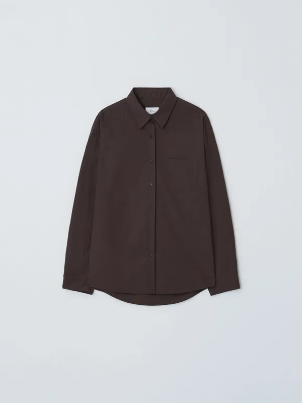 washed plain shirt (french roast)