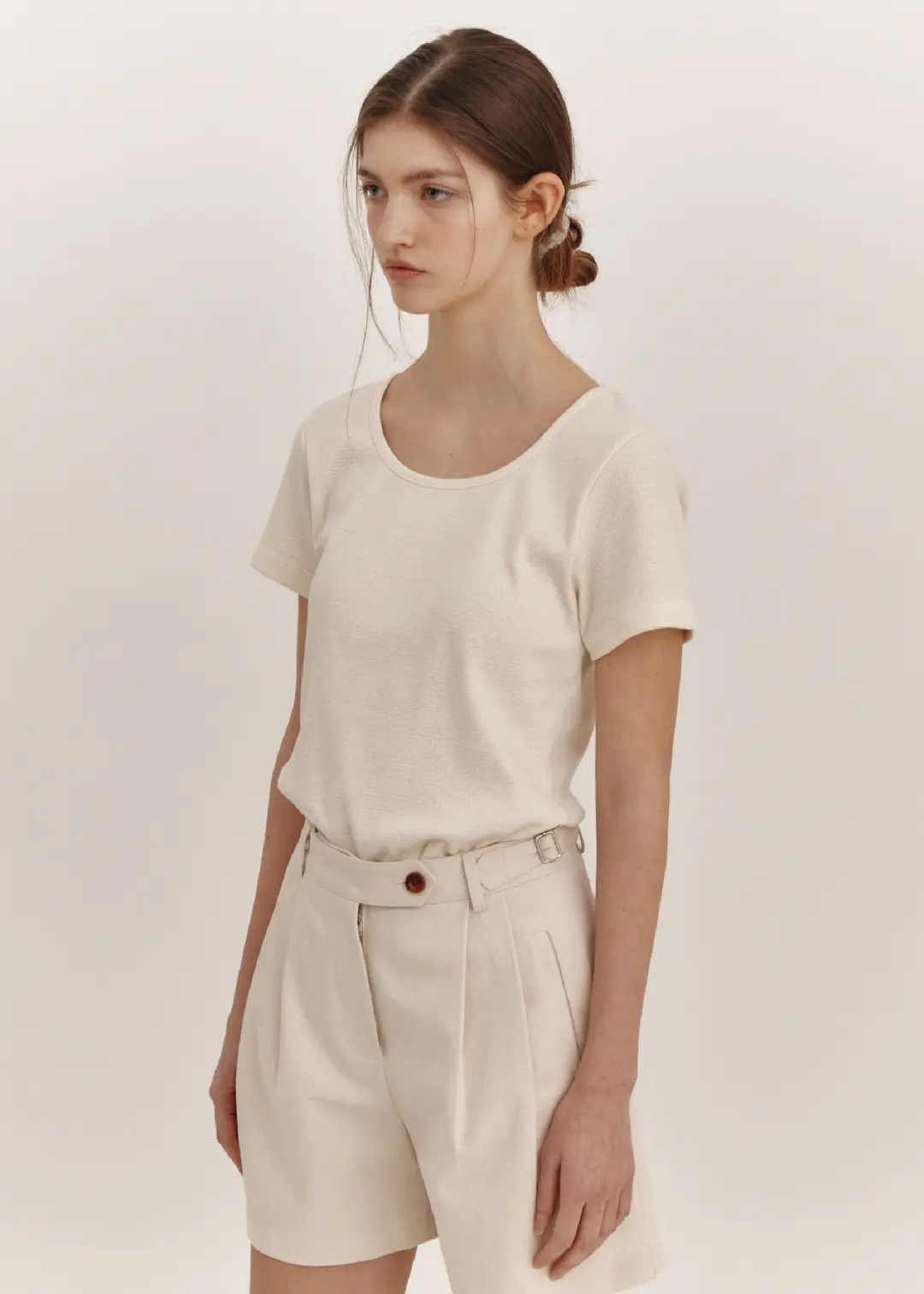 더라이 Waffle T-shirt(Ivory) 상품 이미지 2