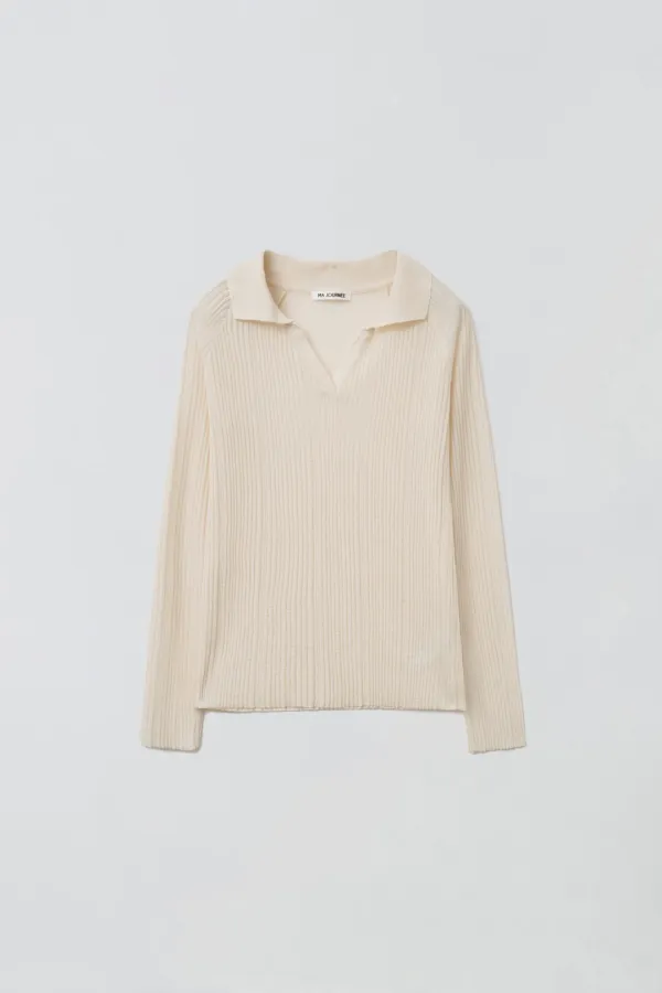 SHEER PIQUE KNIT_LIGHT BEIGE