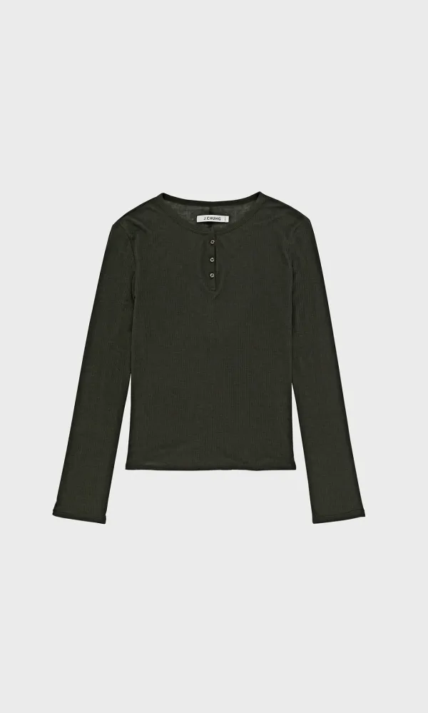 Misty Henley Neck Top_Charcoal