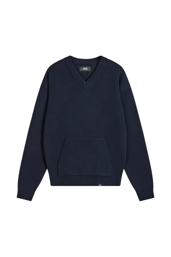 HEART LOGO POCKET PULLOVER-NAVY